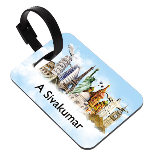 World Traveller Personalised Luggage Tag
