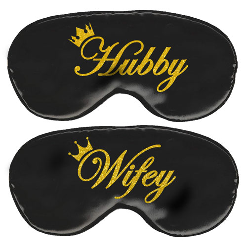 Hubby Wifey Sleeping Masks Set