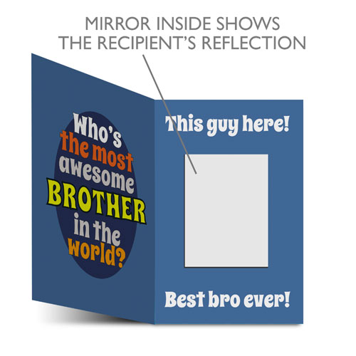 Most Awesome Brother Mirror Card