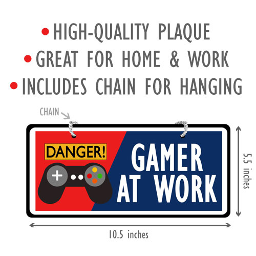 Gamer At Work Wall Hanging