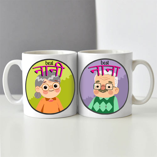 Nana Nani Mugs Set Of Two - grandparents gifts  Buy online gifts  for birthday, anniversary