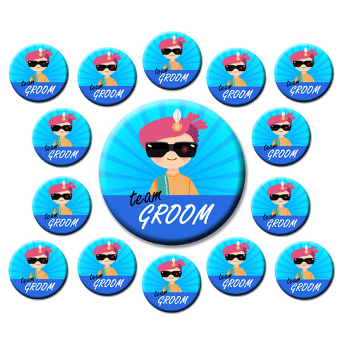 Team Groom Badges Set Of Fifteen