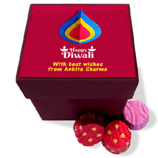 Personalised Red Diwali Chocolates Box