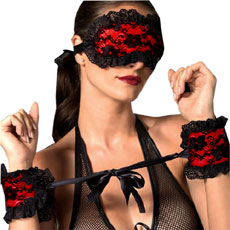 Exotic Blindfold And Handcuffs Set