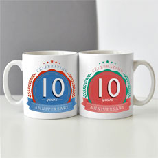 Tenth Anniversary Mugs Set