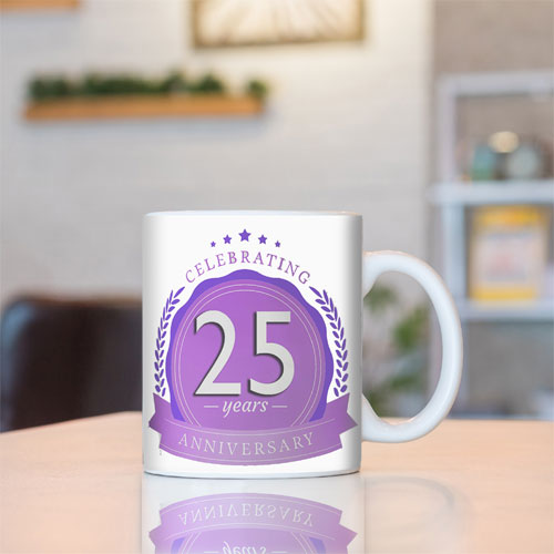 25th Anniversary Mugs Set Of Two