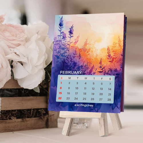 Mini Desktop Calendar Of Paintings