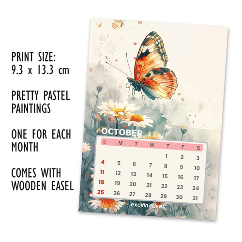 Mini Desktop Calendar Of Paintings