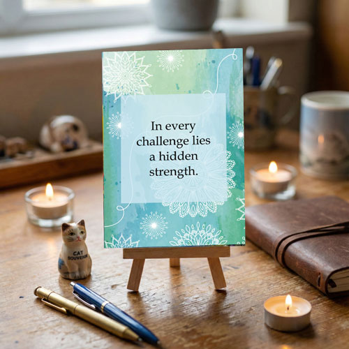 Positivity Cards With Easel
