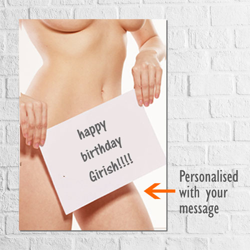 Naked Woman Personalised Poster