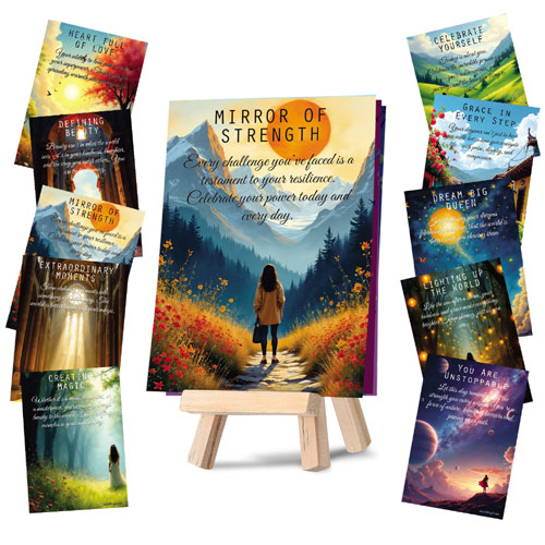 Womens Cards Set On Easel