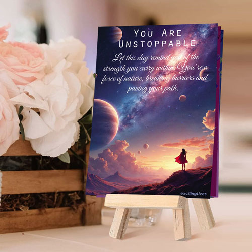 Womens Cards Set On Easel