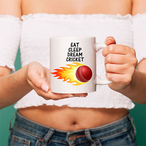 Eat Sleep Dream Cricket Personalised Mug