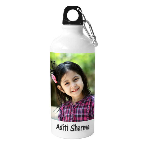 White Personalised Sipper Bottle