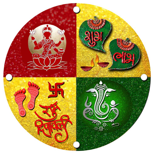 Diwali Glass Clock