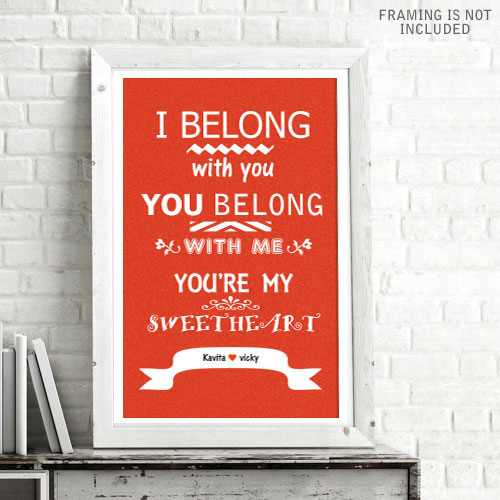 I Belong Personalised Poster