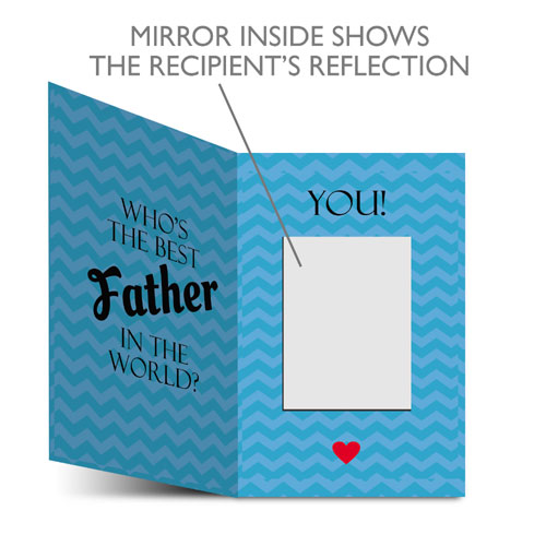 Best Father Mirror Card