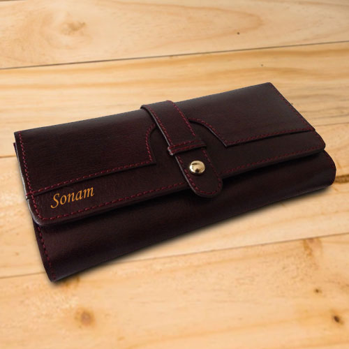 Personalised Leather Wallet For Women
