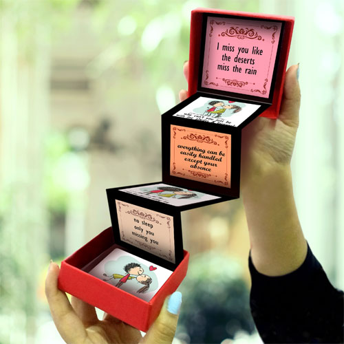 Missing You Messages Gift Popup Box