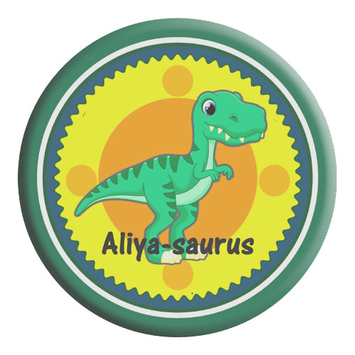 Kids Dinosaur Name Badge