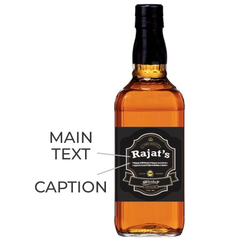 Personalised Whiskey Bottle Labels Set