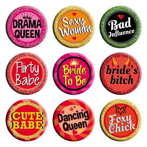 Bachelorette Party Badges Set