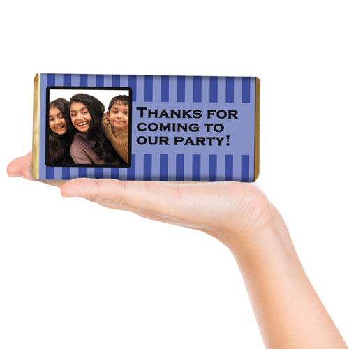 Blue Personalised Photo Chocolate