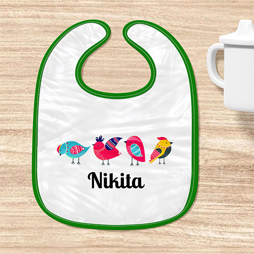 Cute Birdy Personalised Bib