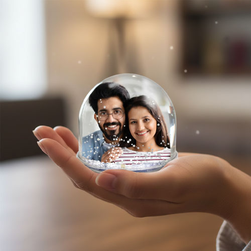 Personalised Snow Globe Photo Frame