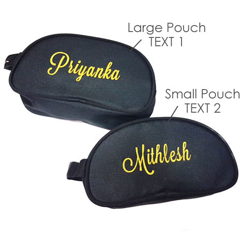 Personalised Travel Pouches Set