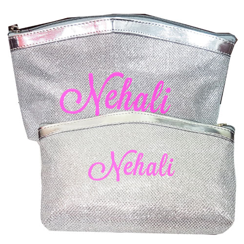 Personalised Glitter Pouches Set