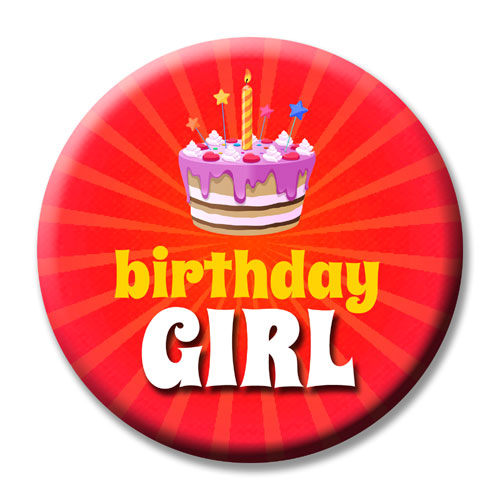 Birthday Girl Party Badges Set Of 15