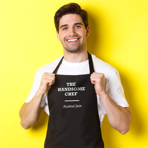 Handsome Chef Name Apron