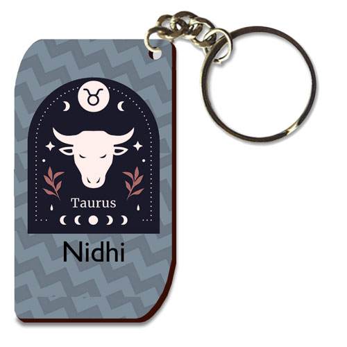 Zodiac Sun Sign Personalised Keychain