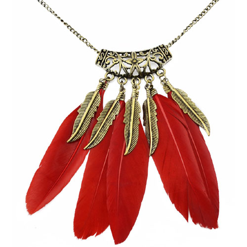 Ethnic Feather Necklace
