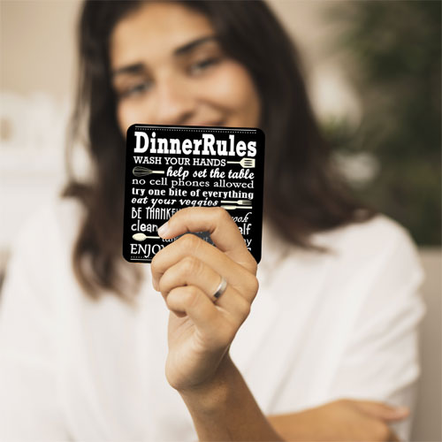 Dinner Rules Fridge Magnet