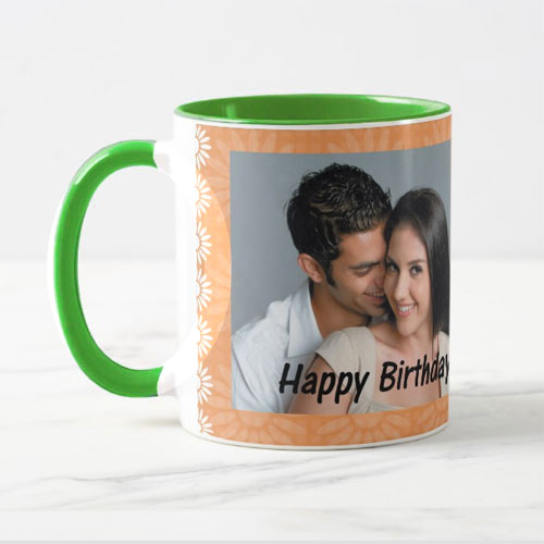 Green Personalised Photo Mug