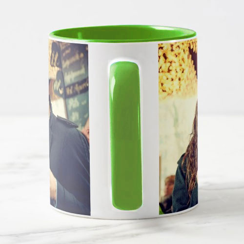 Green Personalised Photo Mug