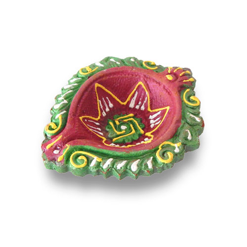 Multicolored Diya Set Of Three