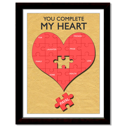 My Heart Personalised Framed Print