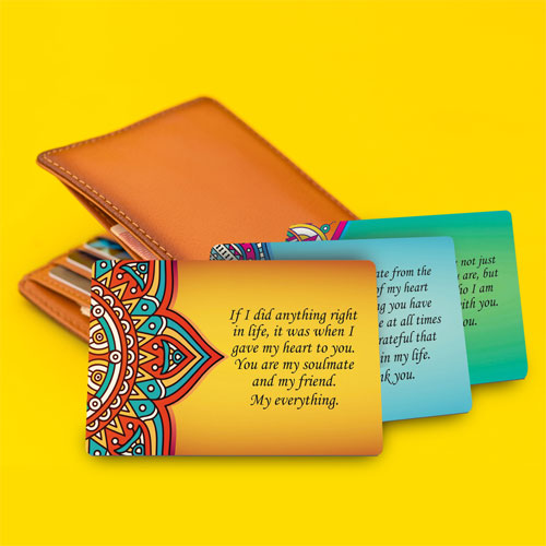 Romantic Wallet Cards Set Of Three