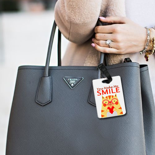 You Make Me Smile Bag Tag