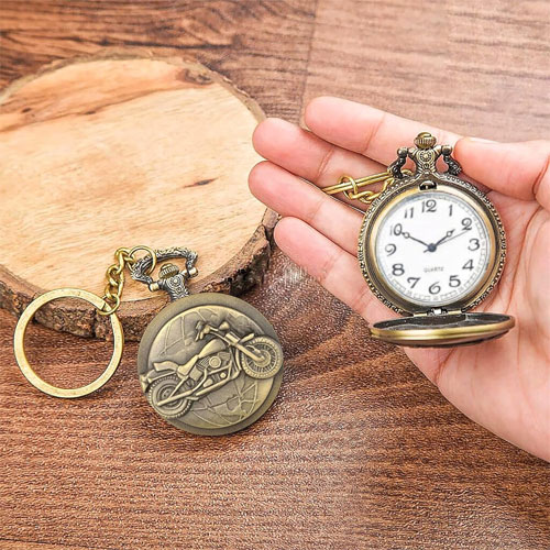 Vintage Motorcycle Pocket Watch