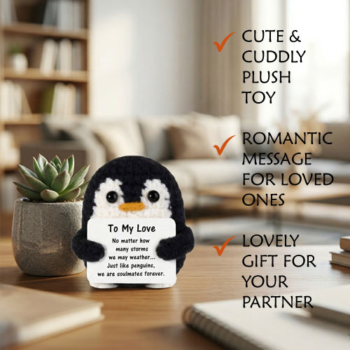 Handmade Romantic Penguin