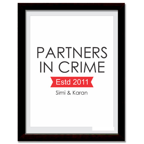 Partners In Crime Personalised Print