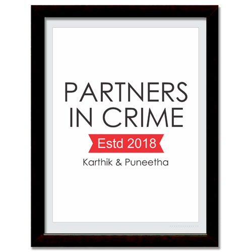 Partners In Crime Personalised Print