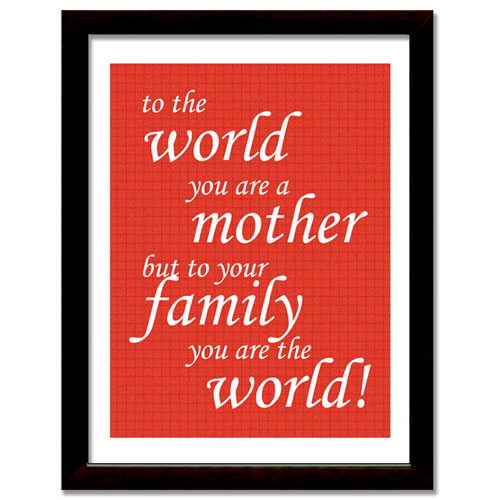 Mother Is The World Framed Print