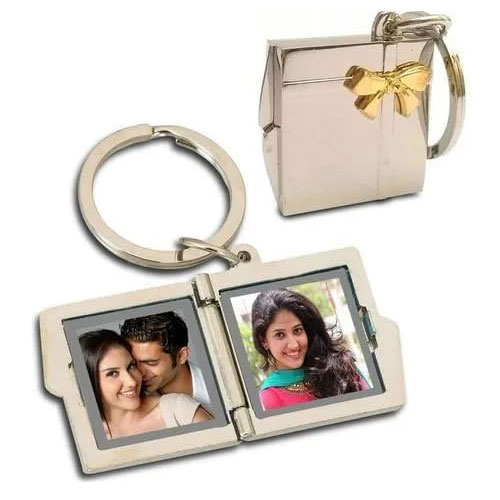 Personalised Two Frame Photo Keychain