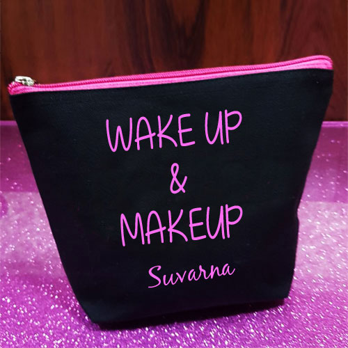 Wake Up Makeup Personalised Pouch