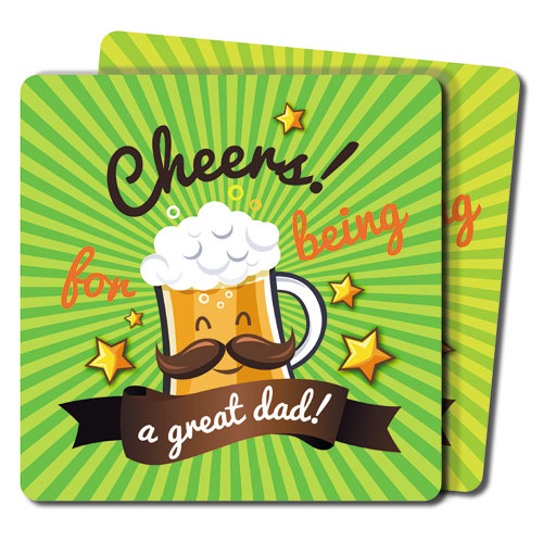 Cheers Great Dad Coasters Set Of Two